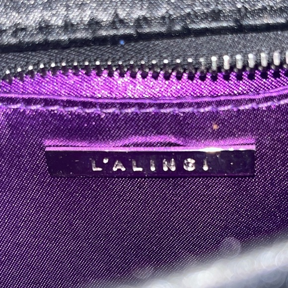 L’ALIGNI Eternity Rainbow Crystal Top Handle Bag-Black Rainbow - Picture 9 of 15